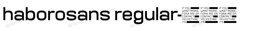 haborosans regular字体转换